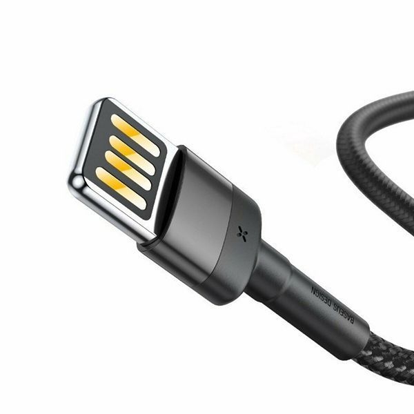 кабель USB&rarr;Lightning Baseus Cafule Cable Special Edition 1 метр 2.4A Grey+Black (CALKLF-GG1) CALKLF-GG1 фото