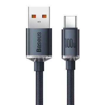 Кабель USB&rarr;Type C 2м BASEUS Crystal Shine Series 2 метра 5A 100W Black (CAJY000501) CAJY000501 фото