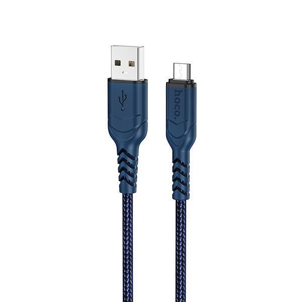 Кабель usb AM-microUSB Hoco X59 Victory 1 метр 2.4A круглый в оплетке Blue 6931474744913 фото