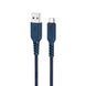 Кабель usb AM-microUSB Hoco X59 Victory 1 метр 2.4A круглый в оплетке Blue 6931474744913 фото 3