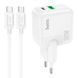 МЗП 1*Type-C + 1*USB 30 Watt Hoco C111A Lucky + cable Type-C to Type-C White (HC111ACCW) 6931474790880 фото 1