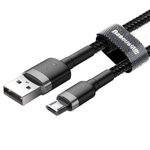 Кабель USB&rarr;microUSB 2 метра BASEUS Cafule 1.5А Black в оплетке (CAMKLF-CG1) CAMKLF-CG1 фото