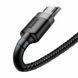Кабель USB&rarr;microUSB 2 метра BASEUS Cafule 1.5А Black в оплетке (CAMKLF-CG1) CAMKLF-CG1 фото 3