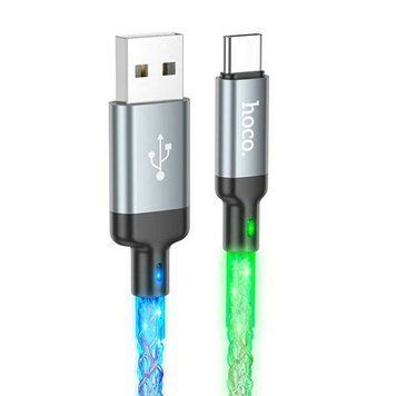 Кабель USB&rarr;Type C Hoco U112 Shine charging 1 метр 3A Gray 6931474788818 фото