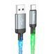 Кабель USB&rarr;Type C Hoco U112 Shine charging 1 метр 3A Gray 6931474788818 фото 1