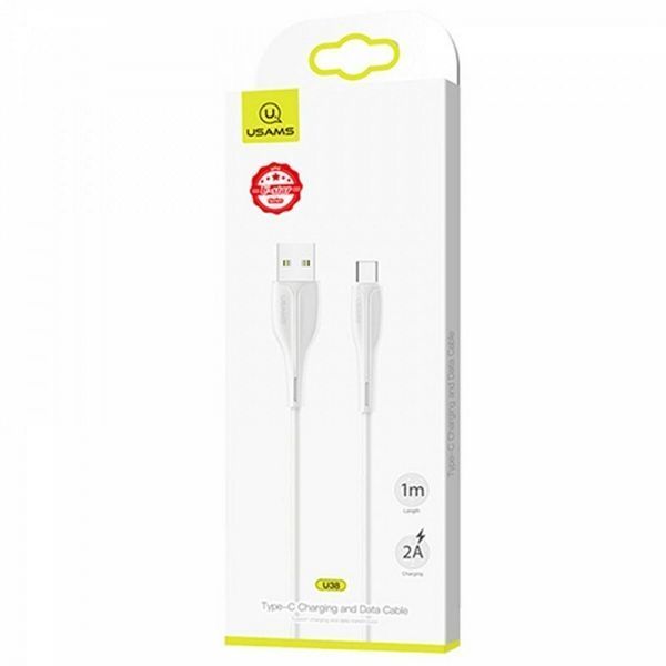 Кабель USB&rarr;Type C Usams US-SJ372 U38 1 метр White (SJ372USB02) SJ372USB02 фото