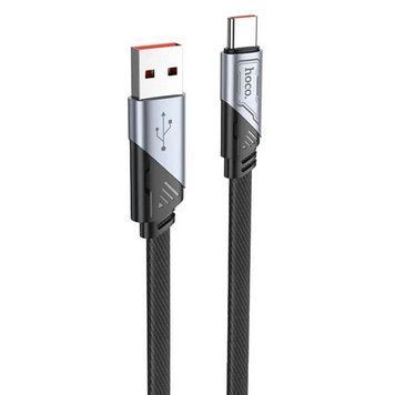 Кабель USB&rarr;Type C Hoco U119 Shine charging 1.2 метра 5A Black 6942007605007 фото