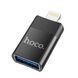 OTG adapter (Lightning to USB) HOCO UA17 |2A, USB2.0 OTG| Black 6931474761989 фото 1