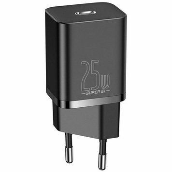 МЗП 1*Type-C 25W BASEUS Super Si Quick Charger Black (CCSP020101) CCSP020101 фото