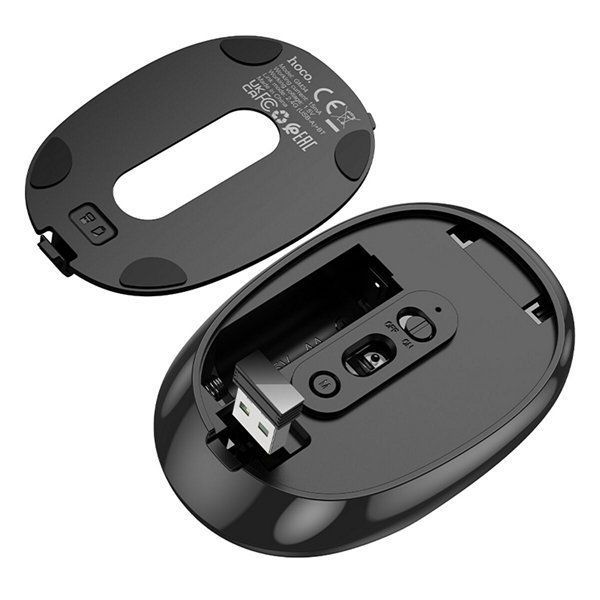 Мишь бездротова + Bluetooth HOCO GM34 Nuevo dual-mode business Black/Metal Gray 6942007632782 фото