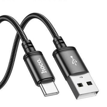 Кабель USB&rarr;Type C 3м HOCO X91 Radiance 3 метра 3A Black 6931474788726 фото