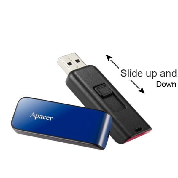 Apacer USB 2.0 AH334 Blue 64GB (AP64GAH334U-1) AP64GAH334U-1 фото