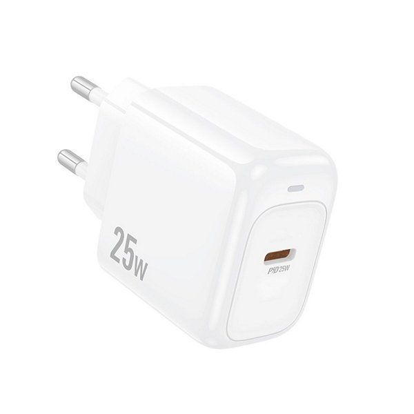 МЗП 1*Type-C 25W HOCO CS53A Surplus single port PD25W charger White 6942007631488 фото