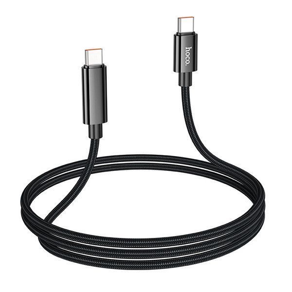 Кабель Type C&rarr;Type C HOCO U125 Benefit 100W 1,2 метра 5A Digital Display Black 6942007611930 фото