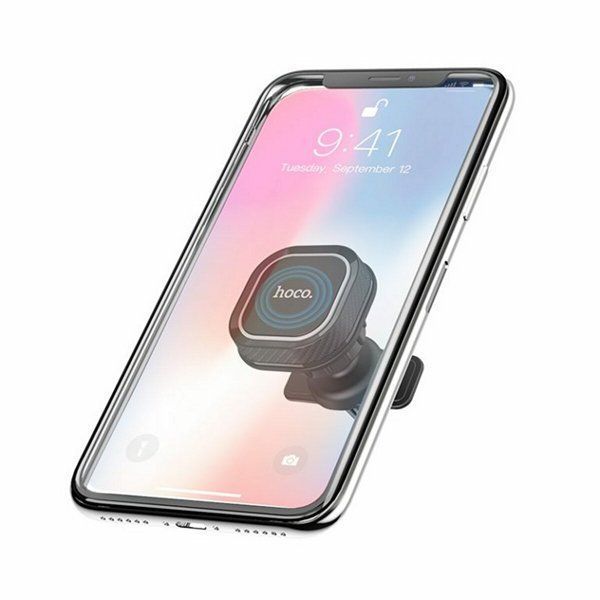 Автотримач HOCO магнітний CA52 Intelligent Air outlet gravity Black+Gray 6931474707529 фото