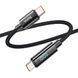 Кабель Type C&rarr;Type C HOCO U125 Benefit 100W 1,2 метра 5A Digital Display Black 6942007611930 фото 4