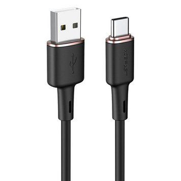 Кабель USB&rarr;Type C ACEFAST C2-04 1.2 метра 3А silicone zinc Black (AFC2-04B) 6974316280767 фото