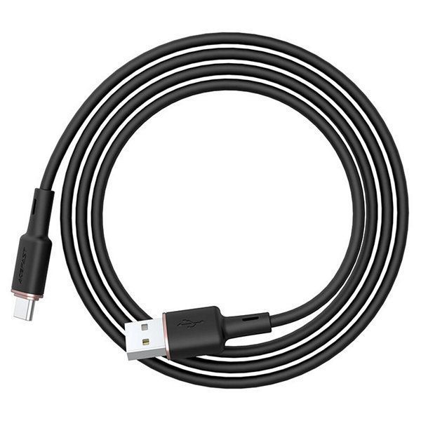 Кабель USB&rarr;Type C ACEFAST C2-04 1.2 метра 3А silicone zinc Black (AFC2-04B) 6974316280767 фото