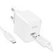 МЗП 1*USB 10.5 Watt Hoco CS11A Ocean + microUSB кабель, White (HCS11AMW) 6942007603591 фото 1