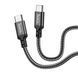 Кабель Type C&rarr;Type C HOCO X14 1 метр 3A 60W круглый в оплетке Black 6931474752215 фото 3