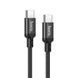 Кабель Type C&rarr;Type C HOCO X14 1 метр 3A 60W круглый в оплетке Black 6931474752215 фото 1