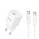 МЗП 1*Type-C 20W HOCO C146A Charm PD20W charger set(C to C) White 6942007630269 фото 1