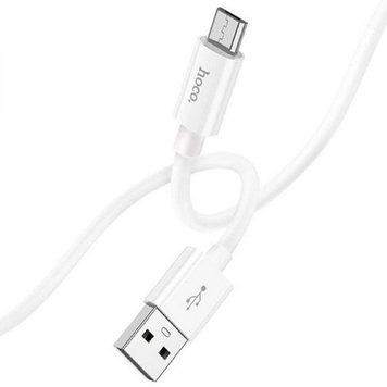 Кабель usb AM-microUSB Hoco X87 Magic silicone 1 метр 2.4A White 6931474783226 фото