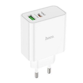 МЗП 1*Type-C + 1*USB 65 Watt HOCO C113A Awesome charger White (HC113AW) 6931474790910 фото