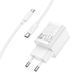 МЗП 1*Type-C + 1*USB 30 Watt HOCO C149A Charm PD30W+QC3.0 charger set (C to C)(EU) White 6942007630351 фото 2