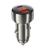 АЗП 1*Type-C+1*USB HOCO Z50 Leader 48W PD30W+QC3.0 Gray 6931474798756 фото