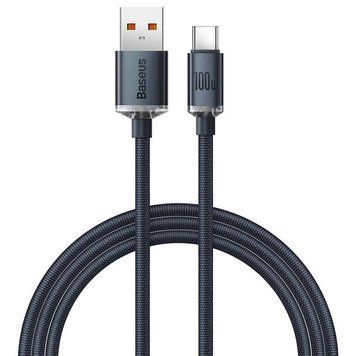 Кабель USB&rarr;Type C BASEUS Crystal Shine Series 100W 1.2 метрa 5A Black CAJY000401 фото