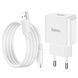 МЗП 1*USB 2100mA Hoco C106A Leisure + Lightning кабель, White (HC106ALW) 6931474783899 фото 4