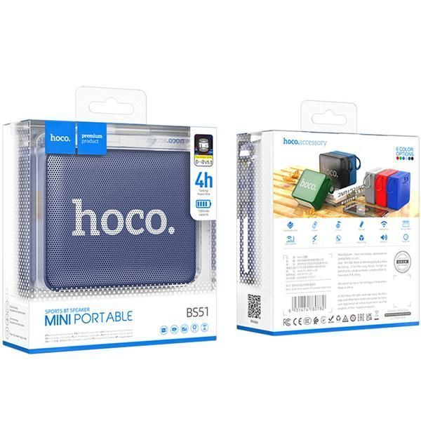 блютуз колонка Hoco BS51 Gold brick sports BT speaker Navy Blue 6931474780782 фото