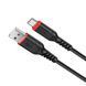 Кабель USB&rarr;Type C Hoco X59 Victory 1 метр 3A круглый в оплетке Black 6931474744920 фото 1