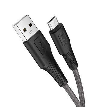 Кабель usb AM-microUSB Hoco X58 Airy silicone 1 метр 2.4A силиконовый Black 6931474744524 фото