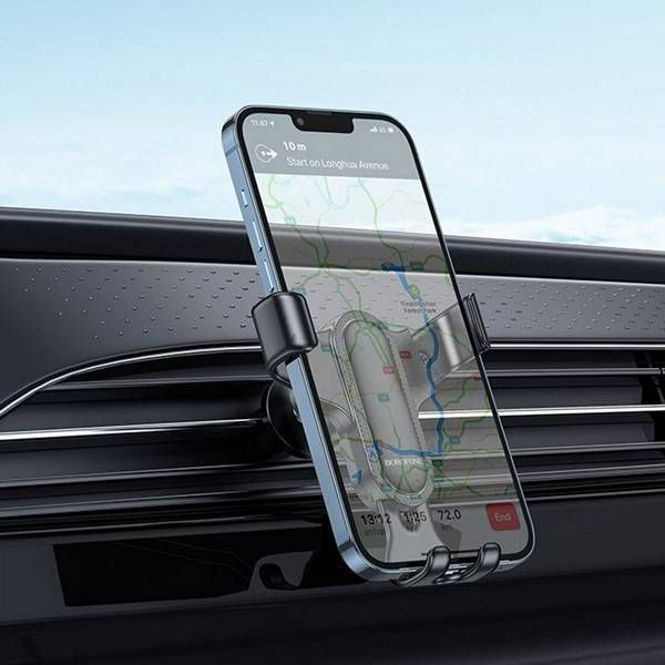 Автотримач BOROFONE механічний BH74 Rock air outlet gravity car holder Black 6974443386844 фото