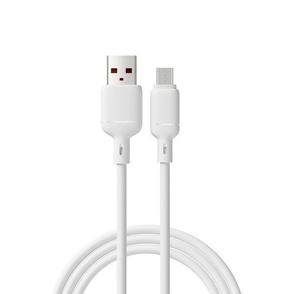 Кабель usb AM-microUSB WIWU Wi-C086 Stellar silicone 1 метр 3A White 6977703659375 фото